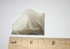 1.2" x 1.5" x 6mm TUMBLED POLISHED NATURAL POLISH FLINT STONE MINERAL 13grams *4