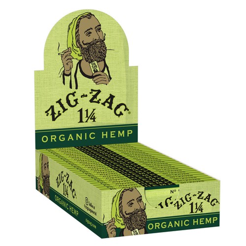 Zig-Zag Green Organic 1 1/4 1.25 - Box 24 PACKS - Rolling Papers - Picture 3 of 3