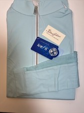 The Tailored Sportsman Icefil Riding Shirt Long Sleeve Blue/ Silver Aqua blue XS