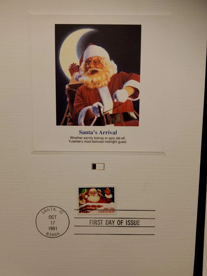 PROOFCARDS 1991 SANTA STAMP W/ POSTCARD ~FIRST DAY OF  ISSUE! - Image 2 of 4