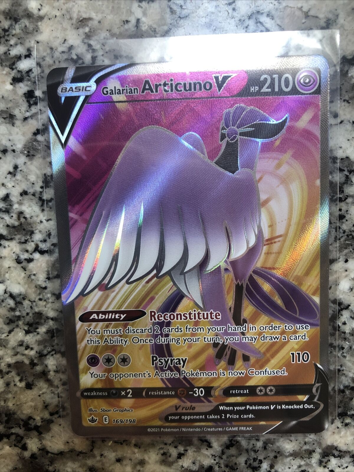 Galarian Articuno V 58/198 Pokemon Chilling Reign NM