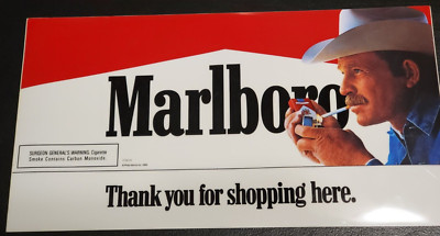1989 New Vintage Marlboro Business Hours Sign Decal Sticker 15'' x 8''  57254-D4