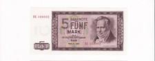 5 Deutsche Mark DDR 1964 Serie EC Echt kassenfr. Erhaltung