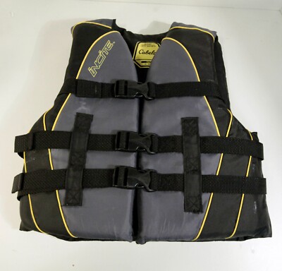 Cabela's Life Jacket Flotation Device Youth 50-90 lbs INCITE Black