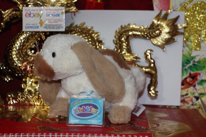 WEBKINZ HOLLAND LOP BUNNY-COMES WITH UNUSED/SEALED CODE/TAG-NICE