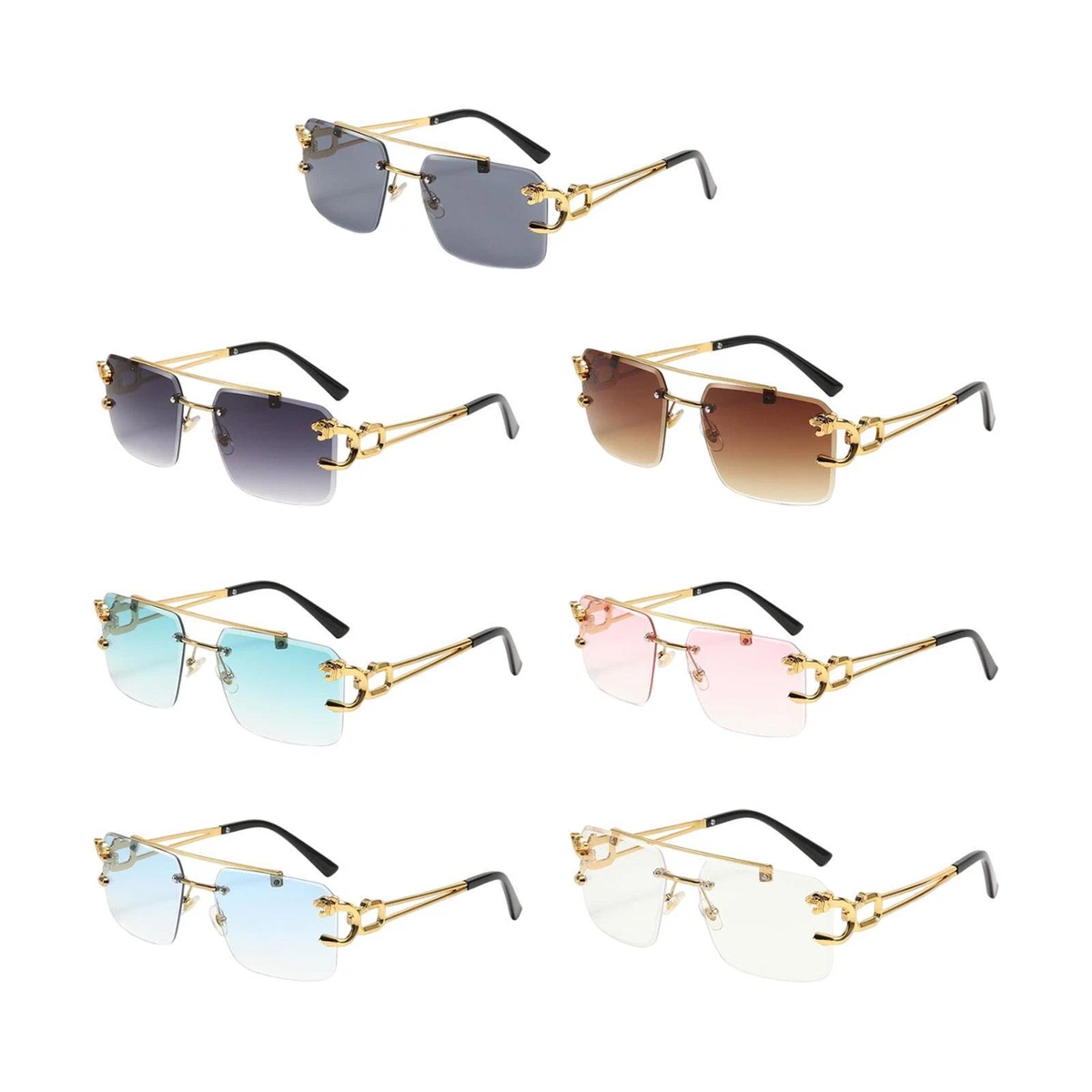 Frameless sales polarized sunglasses