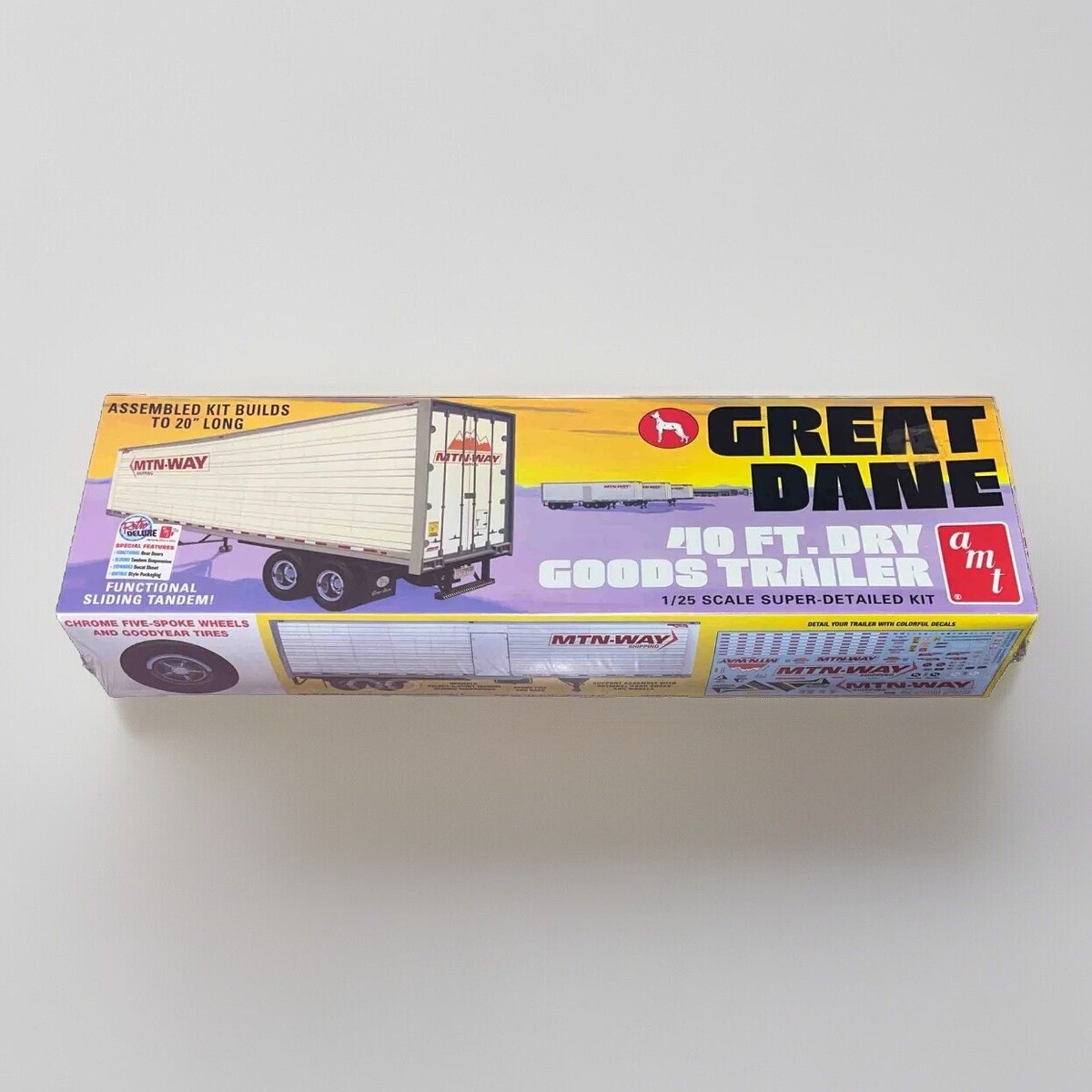 自動車 AMT ERTL Great Dane Dry Van Trailer Great Dane Dry Van Semi Truck Trailer Model Kit 1:25 Scale