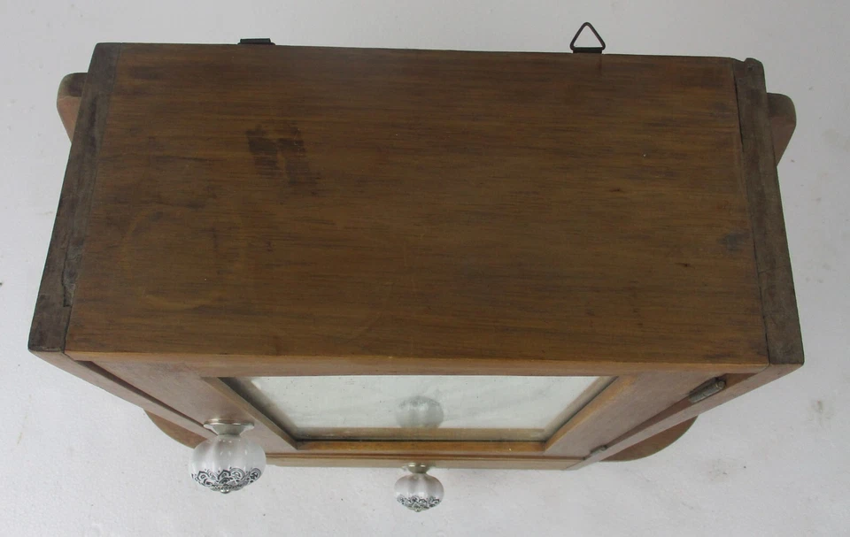 Boticario Baño Medicina Cocina Gabinete Art Deco Madera Vitrina Foto 4 de 4