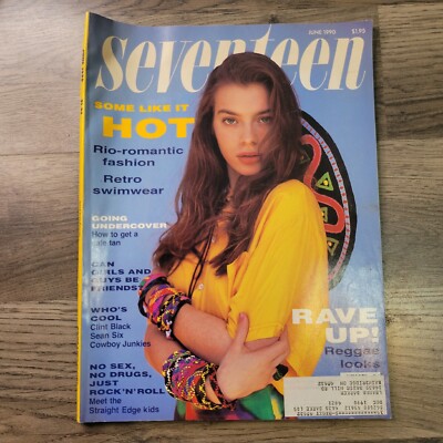 セブンティーン　seventeen　アメリカファッション誌 Seventeen Magazine June 1990 Barbara Kowalewski Clint Black Sean