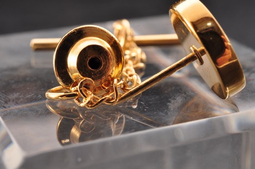 Dunhill Vintage style tie pin and cufflinks gold and black color with brand box. - Picture 22 of 23
