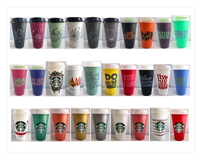 Starbucks Reusable Halloween Fall Christmas Valentines Easter Hot Drink Cups
