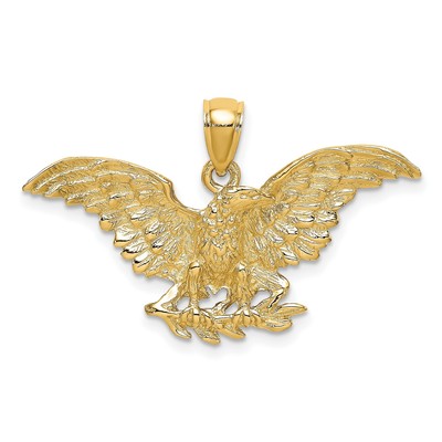 10k Yellow Gold Eagle Wings Spread Charm