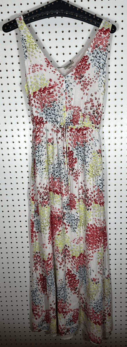 chinese dress ladies Lucky Brand Floral Printed Long Maxi Dress – White Chocolate Couture main image 1