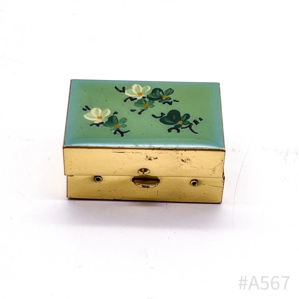 Vintage Pillendose mit Email-Lack Kunsthandwerk Cyrkomail Made in Germany - Bild 3 von 4