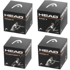 HEAD SQUASH BALLS - START TOURNAMENT PRIME YELLOW WHITE DOT 