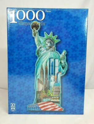 Vintage FX Schmid New York City STATUE OF LIBERTY 1000 pc Jigsaw SHAPED ...
