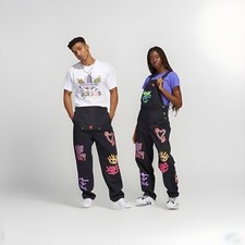 NEW Adidas Originals Love Unites Overalls Unisex HC3090 Small Black/Multicolor
