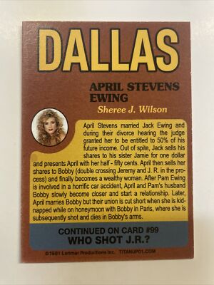 Sheree J. Wilson Autographed Custom Dallas Card April Stevens