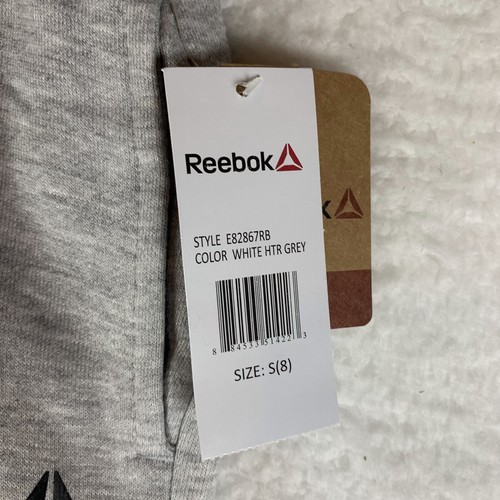 Reebok Jogger Pants Sweatpants Boys Small (8)  Heather Gray Pull On Cotton 6328 - Picture 3 of 9