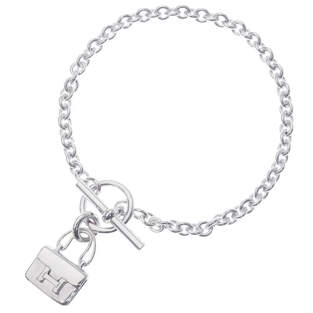 HERMES Constance Bracelet Amulette Size ST SV925 Silver