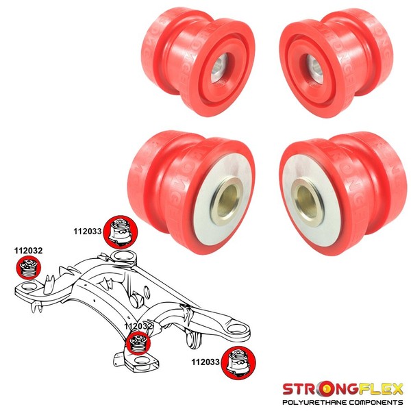 Kit Busches FüR Hinterachsen FüR Mercedes Class S W220 Unterchassis Rot-image