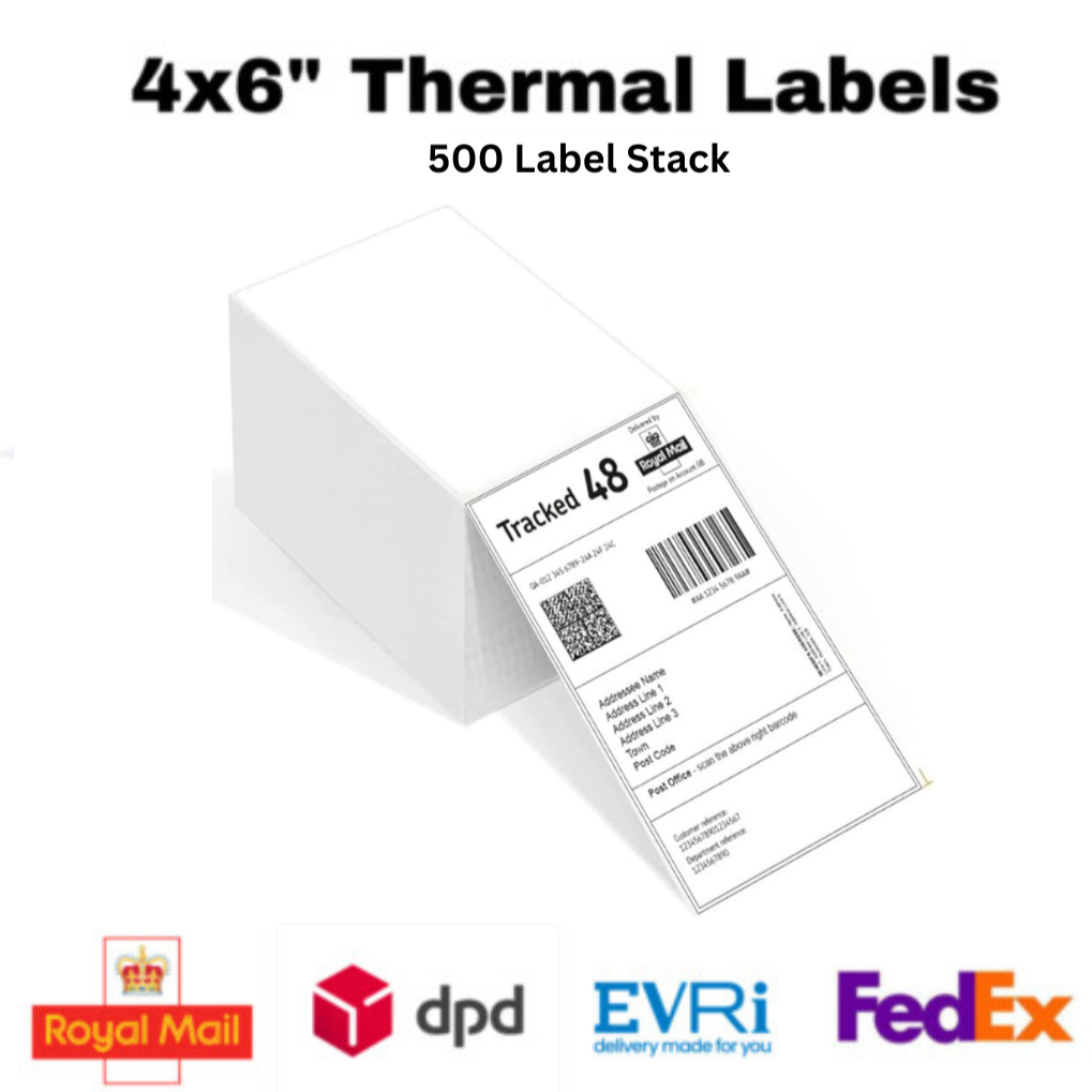 500 Thermal Shipping Labels 4x6