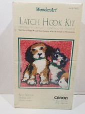 WonderArt Latch Hook KIt " BEST FRIENDS " Size 12" x 12" - NEW, SEALED