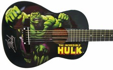 Stan Lee Signed Peavey Marvel Hulk 1/2 Size Acoustic Guitar & Certificate!