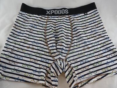 XPOOOS Boxer Brief Mens size L  Bike Ride Pacman Popcorn Hawaiian Germany