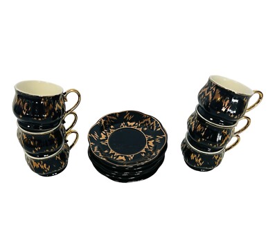 Designer Espressotassen 12 TLG für 6 Personen Barock Stil Mokka Tassen NEU