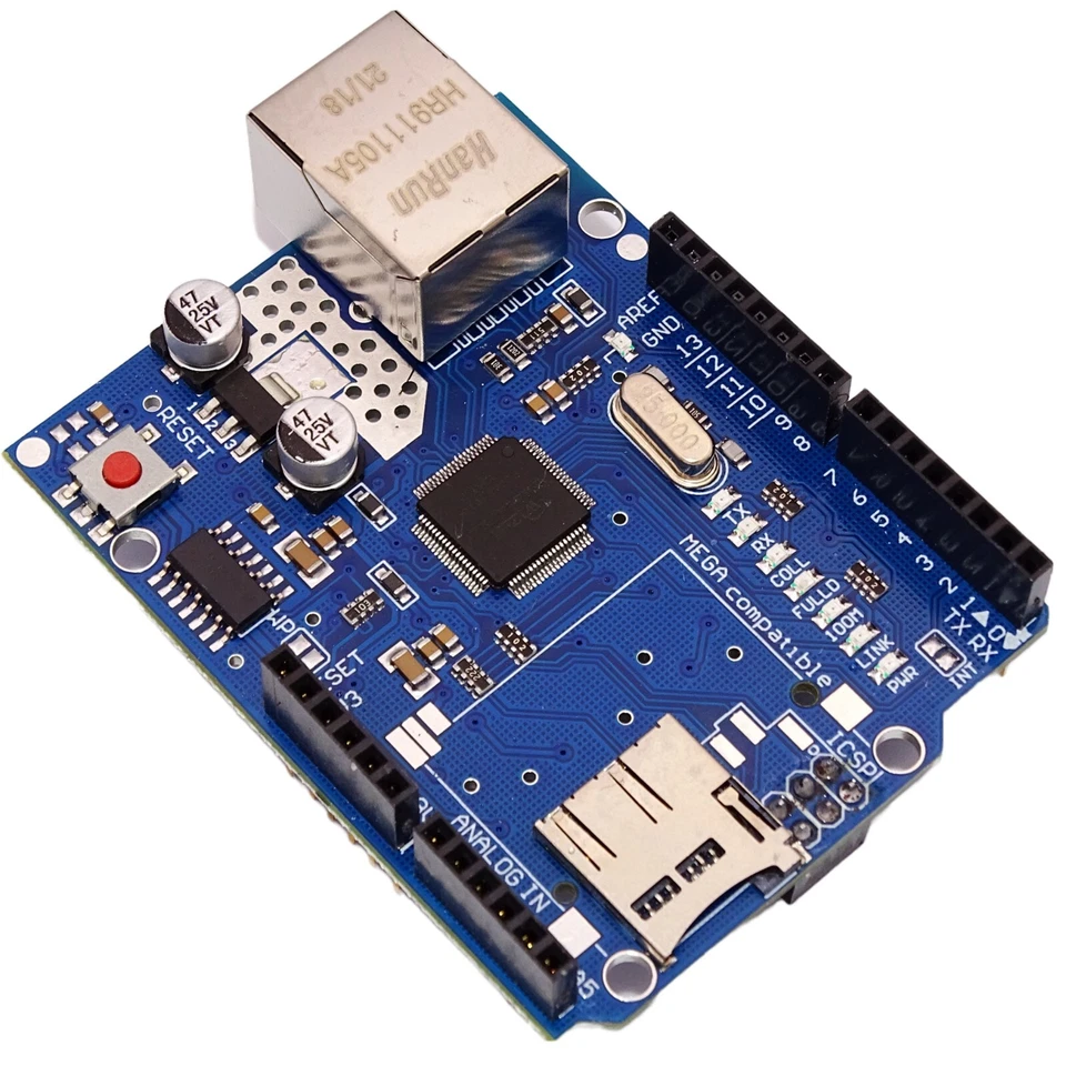 Ethernet Shield + MicroSD-Karten Slot | W5100 Controller für Arduino Uno/Mega R3 - Bild 2 von 4