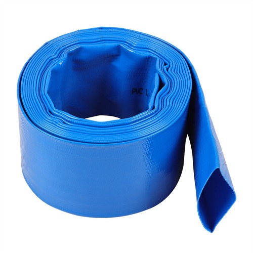 Manguera de retrolavado de piscina de 2"/3" x 25/50/100 pies azul PVC manguera plana de descarga de agua - Imagen 10 de 27