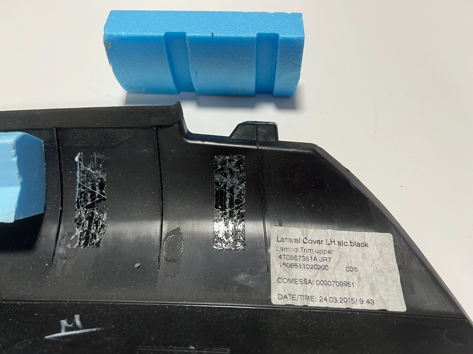 LAMBORGHINI HURACAN DRIVER LEFT SIDE INTERIOR PILLAR PANEL TRIM OEM 4T0867351A