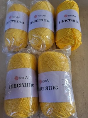Lot of 5 Skeins  YarnArt Macrame Cord 90g (polyester) - Color: 142 Macrame