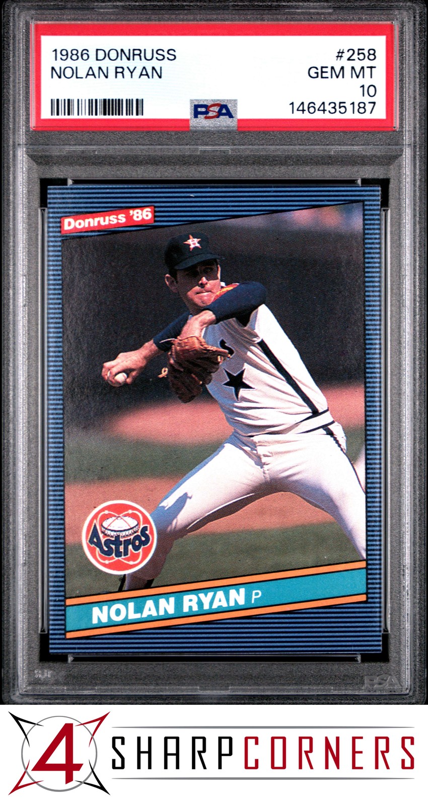 1986 DONRUSS #258 NOLAN RYAN ASTROS HOF PSA 10