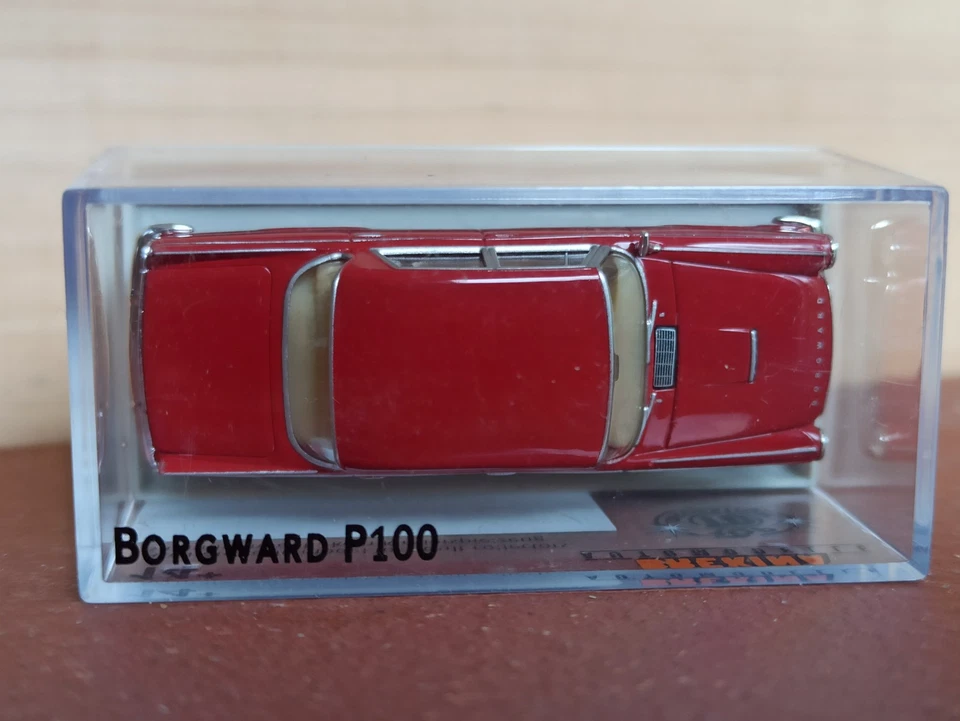 -NEU- BREKINA 15500 H0 1:87 BORGWARD P 100 PKW rot SEHR RAR OVP - Bild 3 von 3