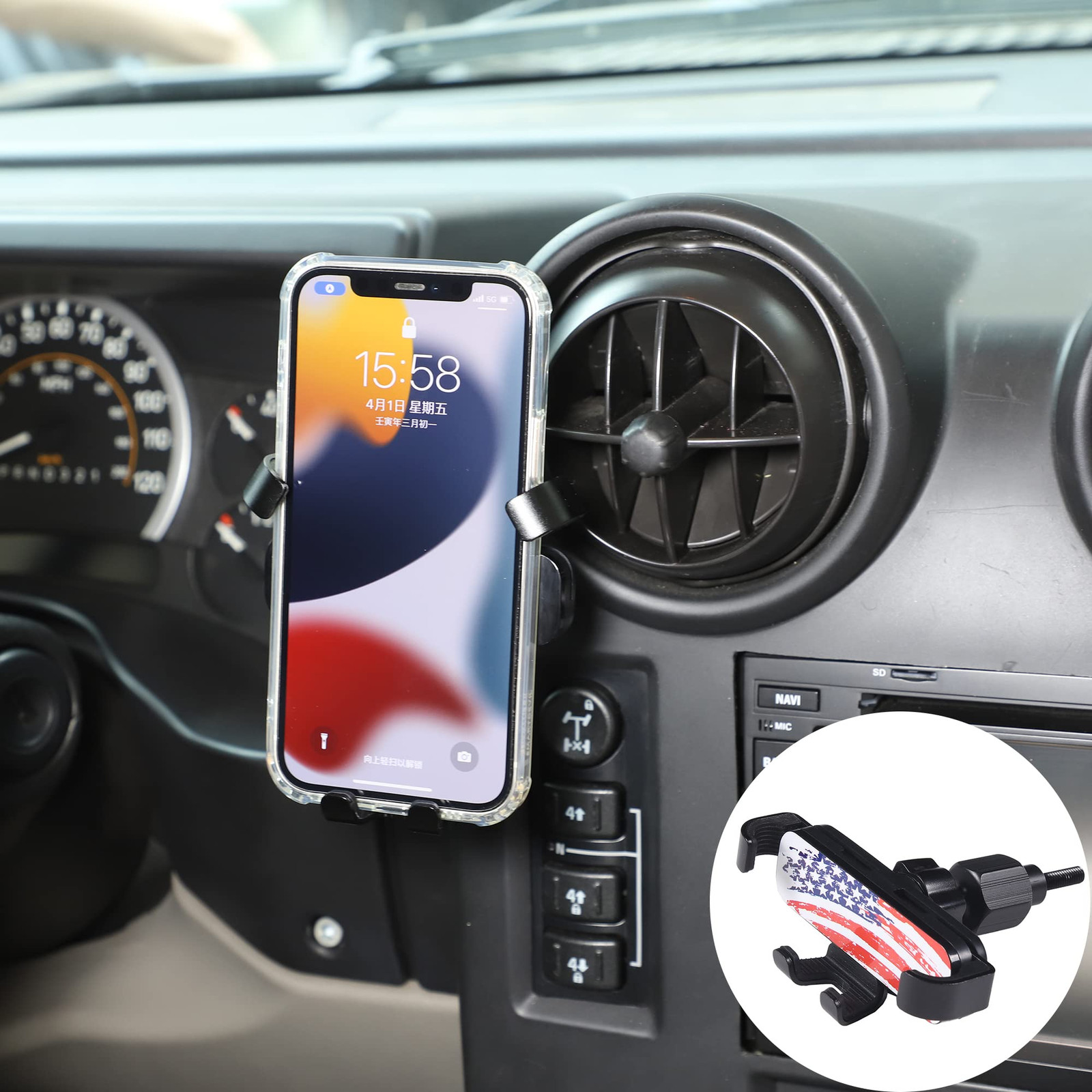 Car Air Vent Phone Mount Compatible with Hummer H2 2003-2009 and Other Vehicles  -image