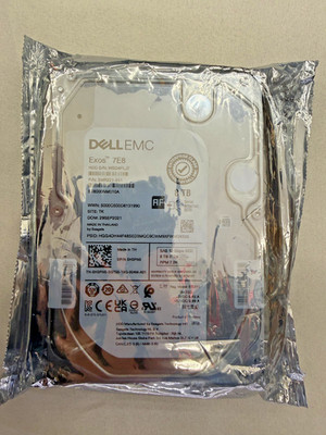 Dell EMC Seagate Exos 7E8 ST8000NM010A 8TB 7.2K 12Gb/s SAS 3.5'' HDD New Resealed