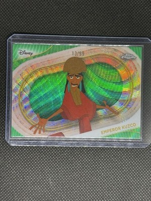 Topps Chrome 2025 Disney Emperor Kuzco #25 Aqua Wave Refractor  /99
