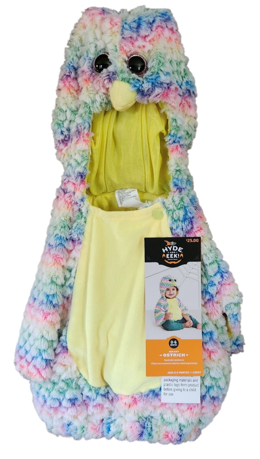 Disfraz de Halloween de pájaro avestruz infantil 0-6 meses suéter cálido NUEVO Hyde Eek