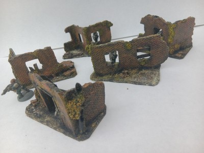 Wargames Gelände Landschaft Gebäude Ruinen Warhammer Fallout 40K Bolt Action 28mm 