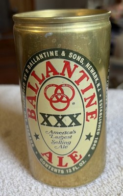 BALLANTINE'S XXX ALE 12 oz. 1960's Pull Tab- Newark, New Jersey