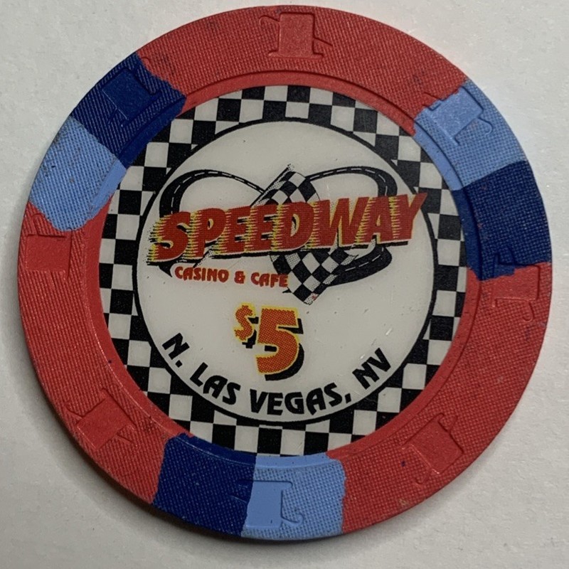 Speedway Hotel Casino Poker Chip $5 N. Las Vegas, NV