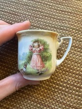 Antique MADE IN GERMANY Porcelain CHILD'S CUP w/PAINTED CHILD