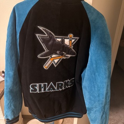 Vintage San Jose Sharks Suede Leather Letterman Jacket 