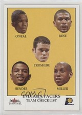 2000-01 Fleer Tradition Team Checklist Jermaine O'Neal Austin Croshere HOF 11ng