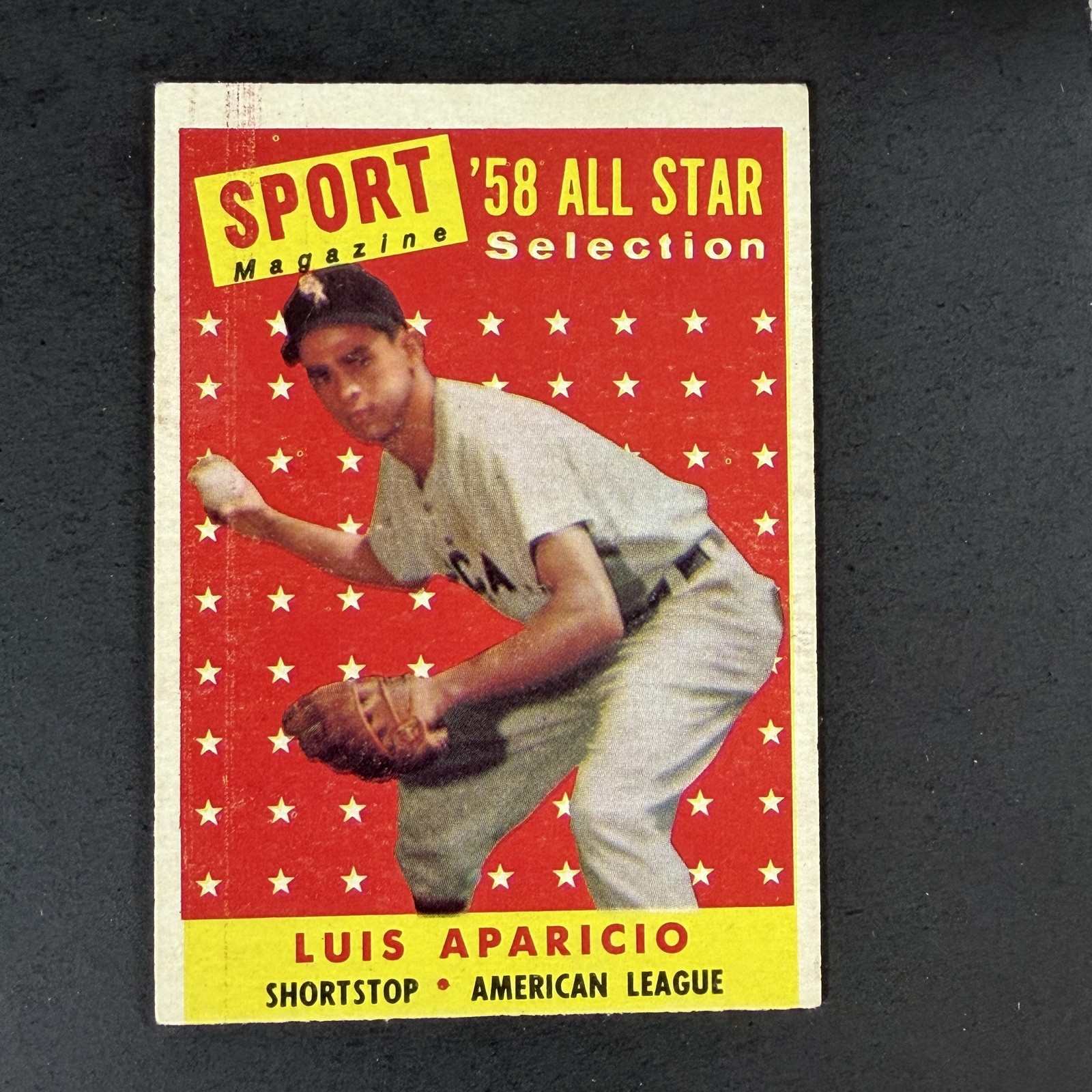 1958 Topps #483 Luis Aparicio All Star Chicago White Sox VG Miscut T/B