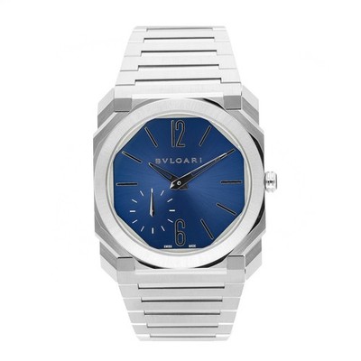 BVLGARI OCTO FINISSIMO 40 REF. 103431 BLUE DIAL EDELSTAHL 2022 FULL SET UNWORN