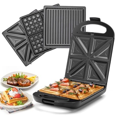 Taylor Swoden 3-in-1 Sandwich Toaster & Waffeleisen, 1200W Bruno, Schwarz 