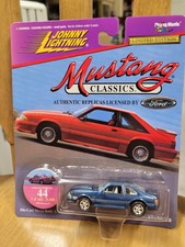 1988 Fox Body Mustang 5.0 Blue Mustang Classics 44 Johnny Lightning
